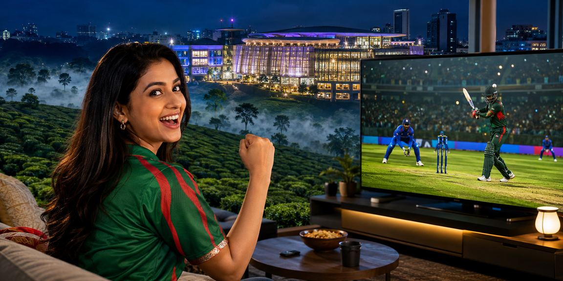 ঢাকার চা বাগানে ক্রিকেট বেটিং এর দৃশ্য